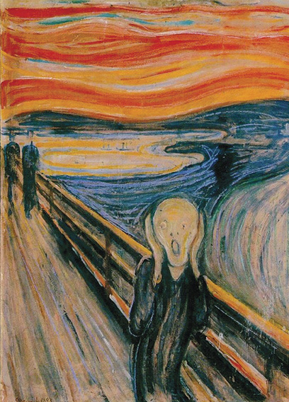 The Scream by Edvard Munch Greetings Card
